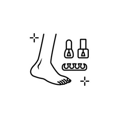 Pedicure spa icon. Element of spa thin line icon