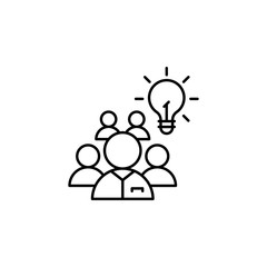 Group idea teamwork icon. Element of spa thin line icon