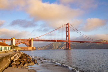 Golden Gate bridge in morning light