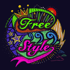 freestyle typography illustration graphic design