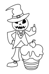 halloween sweet cupcake and pumpkin costume