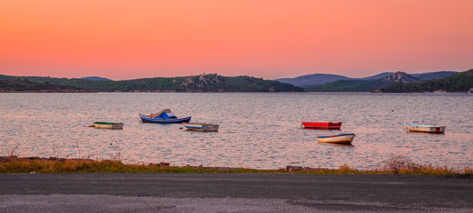 Obraz premium Beautiful sea landscape near city Ayvalik, Turkey