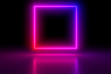 Colored luminous geometric shape on a black background.