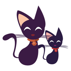 halloween cats mascots animals icon