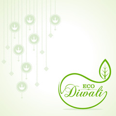 Illustration of Eco or Green Diwali Greeting