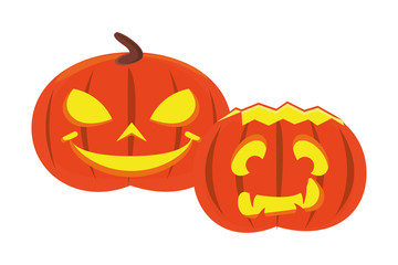 halloween pumpkins with faces icons