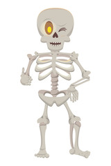 halloween skeleton bones character icon
