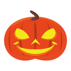 halloween pumpkin with face icon