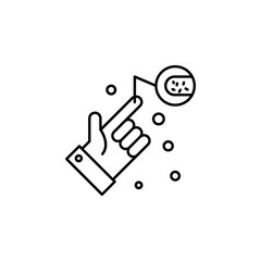 Plastic pollution micro icon. Element of plastic pollution thin line icon