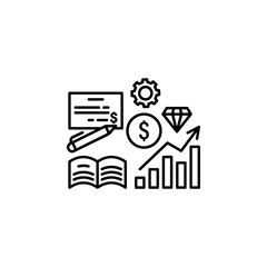 Business, finance, book icon. Element of university thin line icon