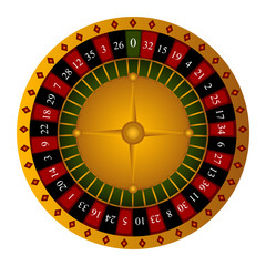 Isolated roulette image on a white background - Vector