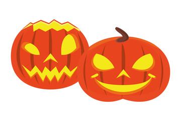 halloween pumpkins with faces icons