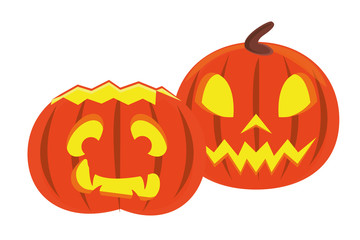 halloween pumpkins with faces icons
