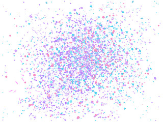 Confetti on isolated white background. Luxury texture. Festive backdrop from glitters. Print for polygraphy, posters or banners. Doodle for design