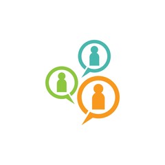Speech bubble icon and Logo