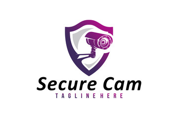 secure cam logo icon vector isolated