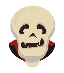 halloween skull head isolated icon