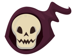 halloween skull head isolated icon