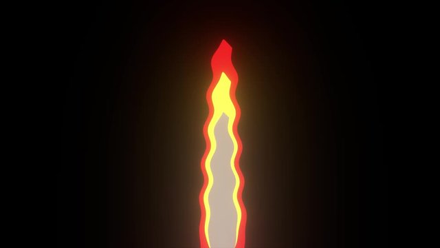 Flash fire element. Burning light, flash and 2D game design. 