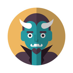 boy with devil halloween costume