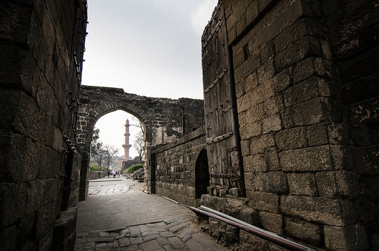 Aurangabad, Maharashtra, India. The Ancient Fort Of Daulatabad.
