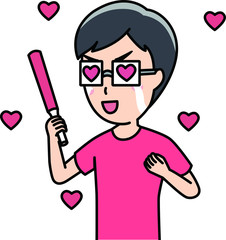 Fototapeta premium アイドルの男性ファン