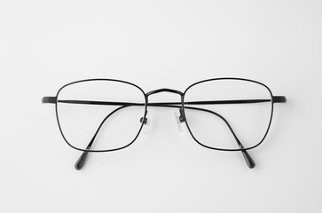 Glasses on isolated and white background