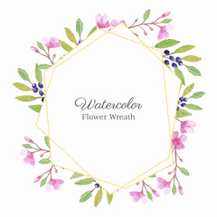 Beautiful watercolor floral frame for decoration
