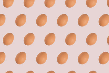 Brown egg pattern in background