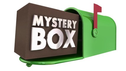 Mystery Box Mailbox Package Unknown Surprise Delivery 3d Animation