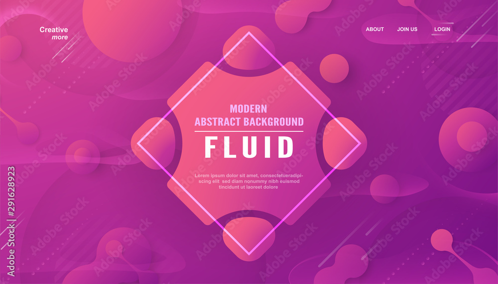 Canvas Prints modern abstract background in liquid and fluid style. trend design of the world. 3d illustration tem