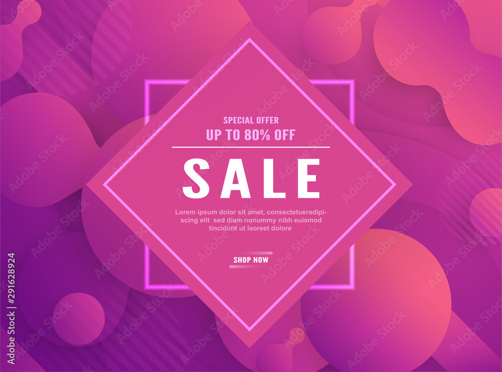 Wall mural modern abstract gradient background in liquid and fluid style. trend design of the world. 3d illustr
