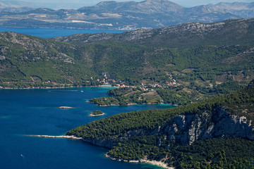 Fototapeta na wymiar Coastline of Peljesac, Adriatic Sea, Croatia