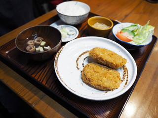 Japanese traditional food set style.