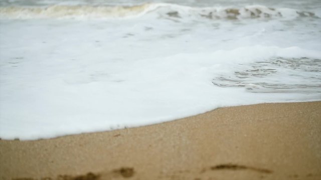 Waves by the coast, beach Diu, India