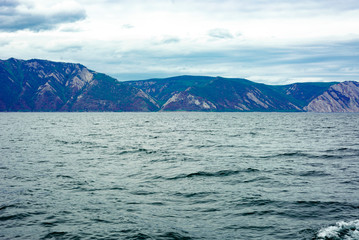 Fototapeta na wymiar severe Baikal and the island of Olkhon