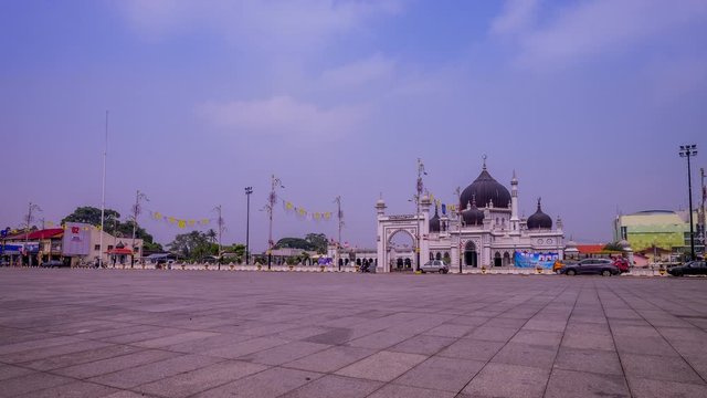 Beautiful time lapse of Masjid Zahir in Kedah Malaysia