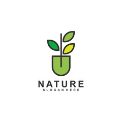 Nature, Tree leaf logo template, design concept. vector