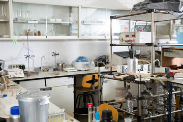 Biochemical laboratory interior