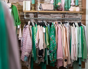 Photo of colorful clothes on hanger