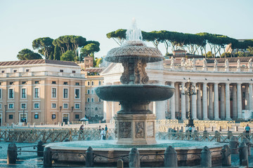 Vatican, St. Peter's square, fountain.