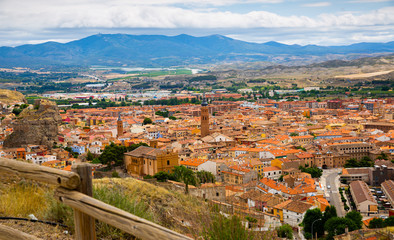 Fototapeta na wymiar View of Calatayud and buildings at sunny day, Province of Zaragoza