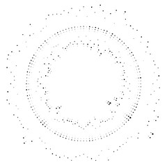 Halftone rays, beams. dots, dotted radial burst lines. Sparkle, fireworks, gleam design. Circular, concentric stripes. radiating, converging trail lines