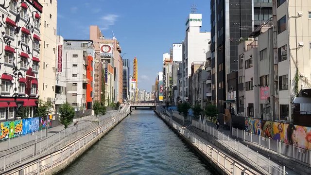 Time lapse of Dotonbori area in Osaka city, Japan.