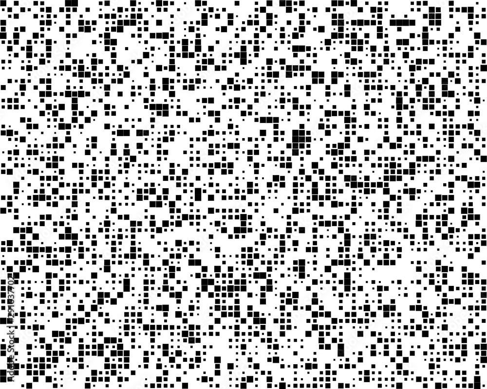 Leinwandbilder squares pixelated, block pixels random mosaic pattern / background. fusion checkered grid, mesh. shuffle, diffuse scatter squares. clutter matrix. geometric jumble texture. fragmentation vector art