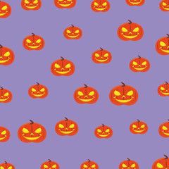 halloween pumpkins with faces pattern