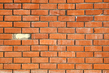Red brick wall as abstract background