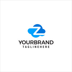 initial leter Z cloud logo vector illustration design template