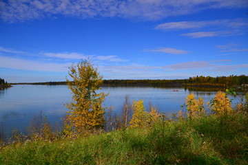 Astotin Lake in Autumn Colours