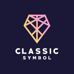 Classic Line Geometric Logo Design. Luxury Line Emblem Icon. Modern Shape Symbol. Logo Inspiration For Business And Company.